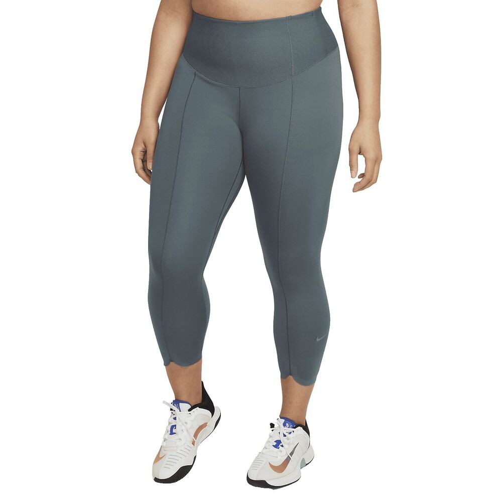 Nike One Luxe Women's Crop Performance Leggings Tight Fit Plus Size 3X Green